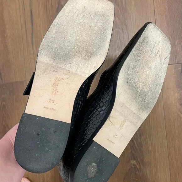 Aeyde Sunny Croc Leather Mary Jane Ballet Flats - Sz 36 - Picture 5 of 11